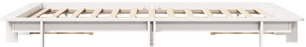 vidaXL Σκελετός Κρεβ. Χωρίς Στρώμα Λευκό 120x190 εκ Μασίφ Πεύκο