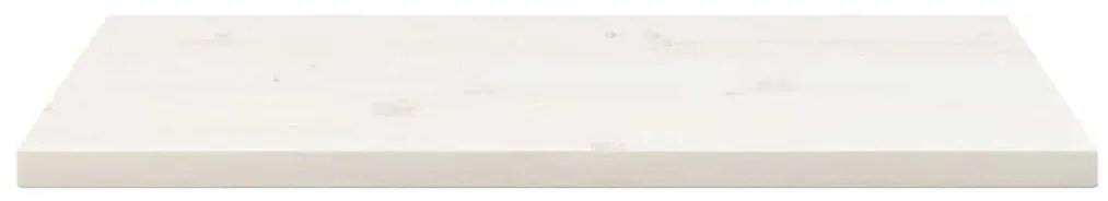 vidaXL Επιφάνεια Τραπεζιού Ορθογ. Λευκή 80x40x2,5 εκ. από Μασίφ Πεύκο