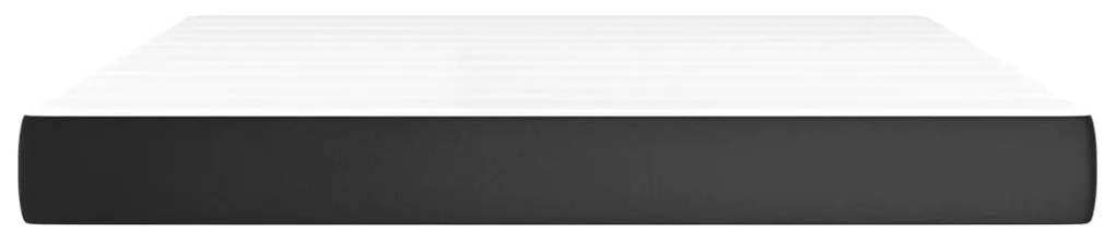 vidaXL Στρώμα με Pocket Springs Μαύρο 180x200x20 εκ. Συνθετικό Δέρμα
