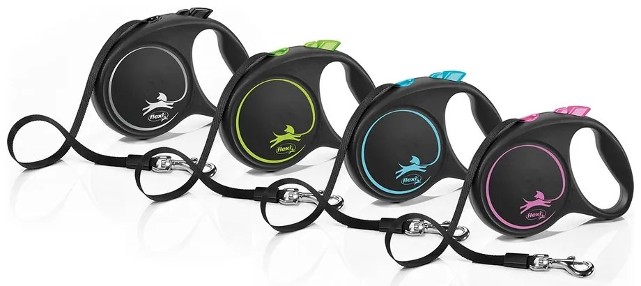 Λουρί Σκύλου Flexi BLACK DESIGN 5 m Μέγεθος S Πράσινο