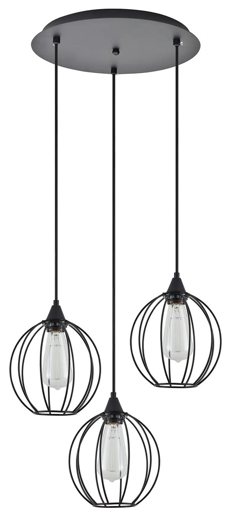 Φωτιστικό Οροφής SE21-BL-B10-3BL-GR2 ADEPT PENDANT Black Metal Grid Pendant+ - 51W - 100W - 77-8757