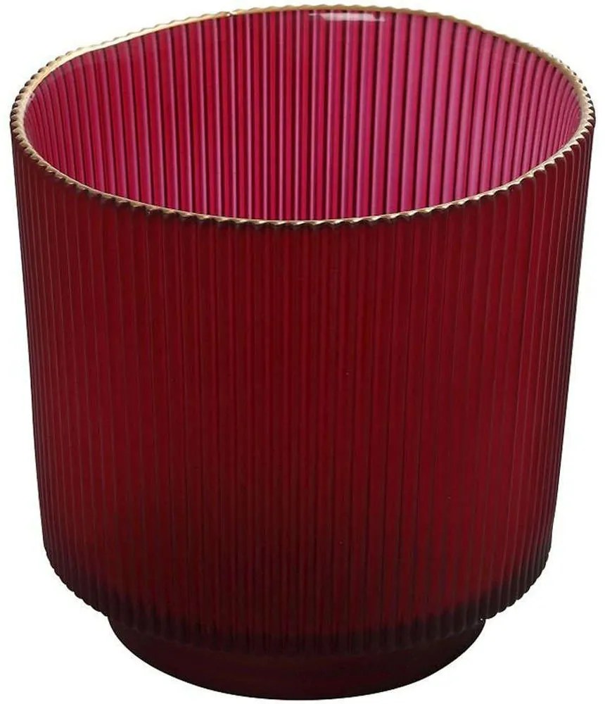 Διακοσμητικό Βάζο Mystery DAC1821 15x15x14cm Bordo-Gold Espiel Glass