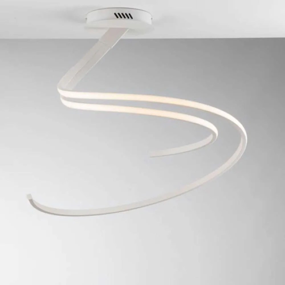 Φωτιστικό Οροφής - Πλαφονιέρα Kinetic LED-KINETIC-PL-BCO 40W Led 60x58cm White Luce Ambiente Design Αλουμίνιο