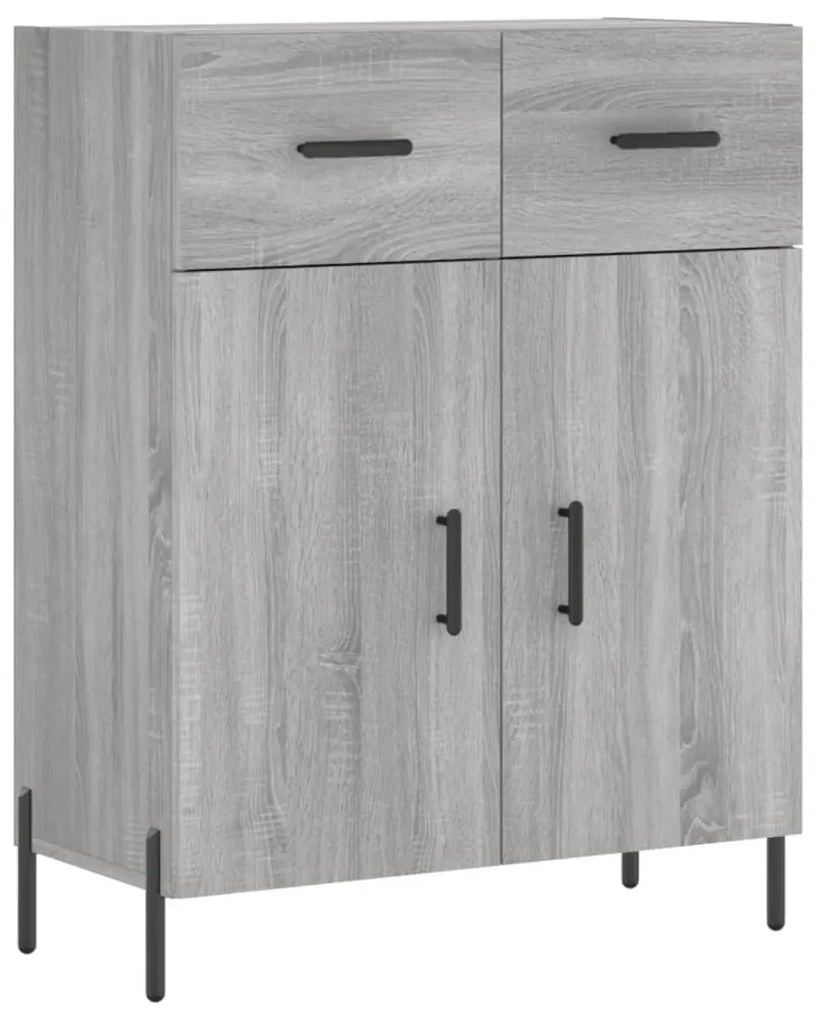 vidaXL Ντουλάπι Γκρι Sonoma 69,5 x 34 x 180 εκ. Επεξεργασμένο Ξύλο