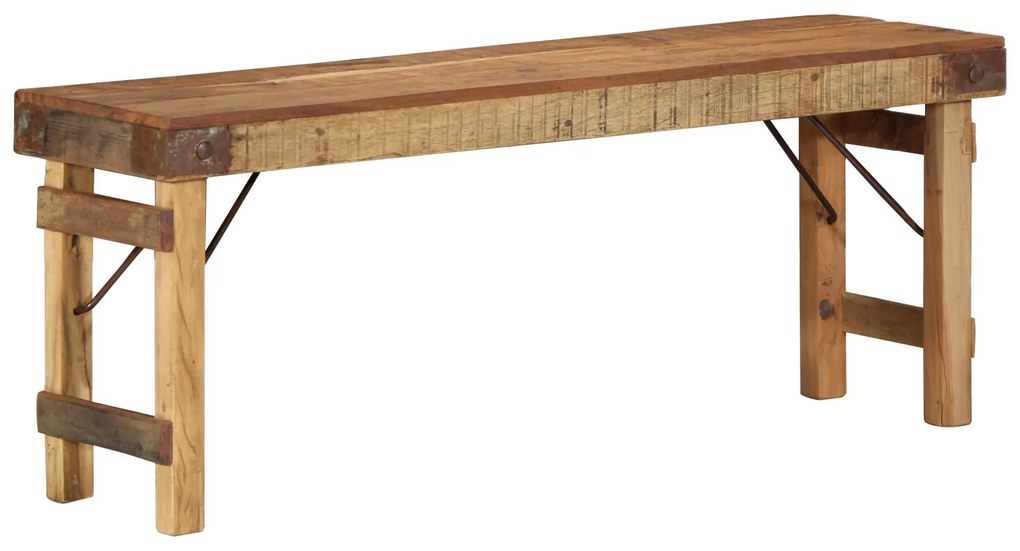vidaXL Πάγκος 110x35x46 εκ. από μασίφ ανακυκλωμένο ξύλο