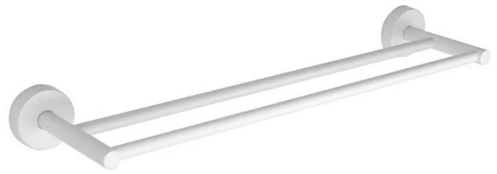 Κρεμάστρα Πετσέτας Διπλή Uno 1262 66 60cm White Karag Stainless Steel