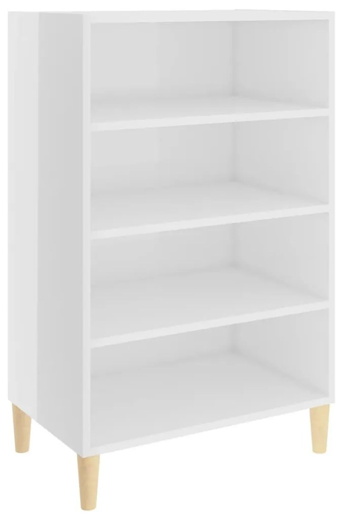 Ραφιέρα Γυαλιστερή Λευκή 57 x 35 x 90 εκ. από Επεξ. Ξύλο - Λευκό