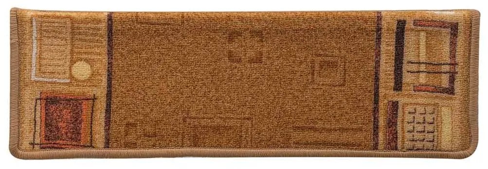 vidaXL Πατάκια Σκάλας Αυτοκόλλητα 15 τεμ. Μπεζ 65x21x4 εκ.