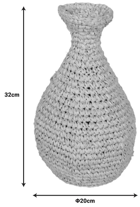 ΒΑΖΟ SANNERY I INART SISAL ΣΕ ΦΥΣΙΚΗ ΑΠΟΧΡΩΣΗ Φ20X32ΕΚ