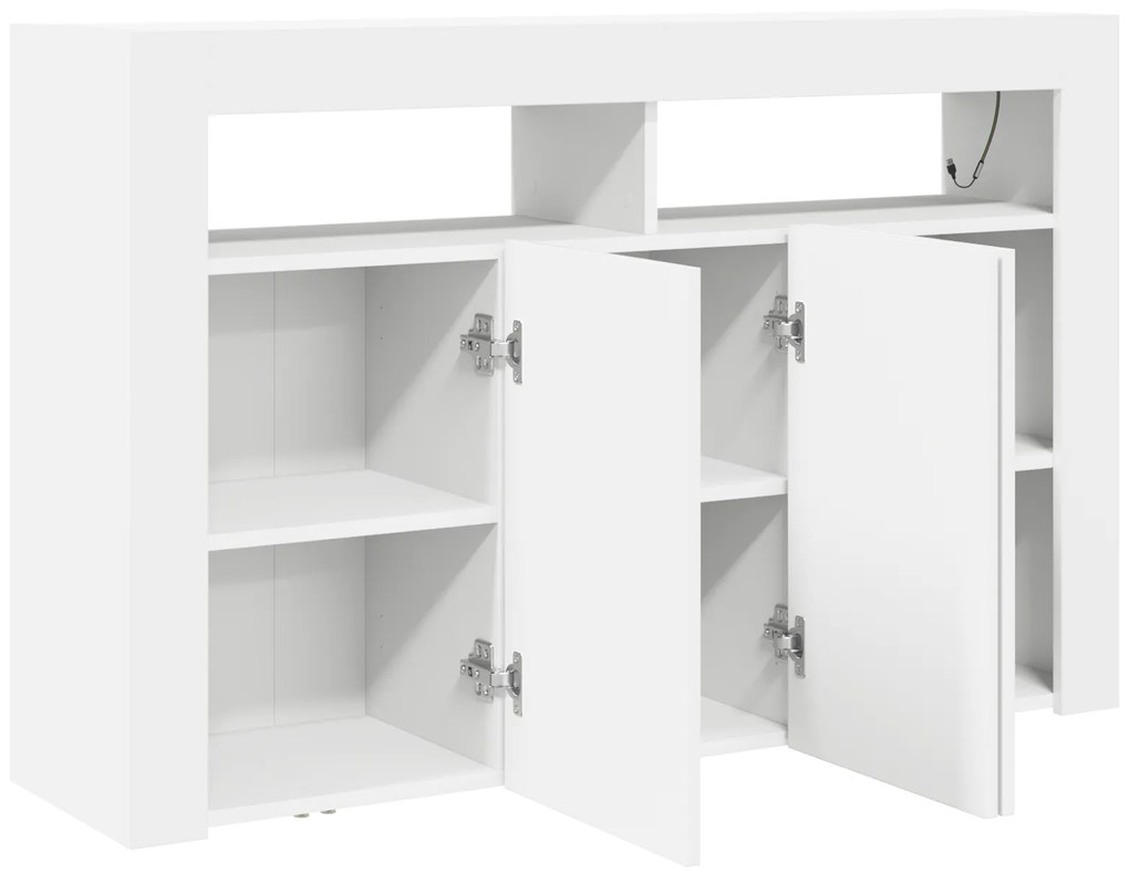 vidaXL Λευκός Μπουφές Λευκός Τεχνητό ξύλο 116 x 30 x 75 εκ Μοντέρνος