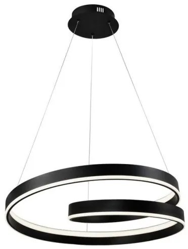 Κρεμαστό Φωτιστικό Οροφής LED 59W 3000K 120x60 Capri Viokef-4291300-Μαύρο 4291300