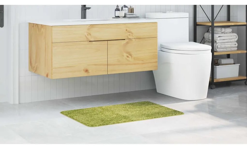 vidaXL Πατάκι μπάνιου Πράσινο 60 x 90 cm Πολυπροπυλένιο