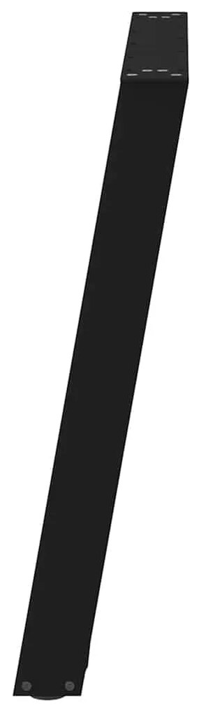 vidaXL Πόδια Τραπεζαρίας σε Σχήμα U, 2 τεμ. Μαύρο, Ατσάλι 90x(72-73) εκ.