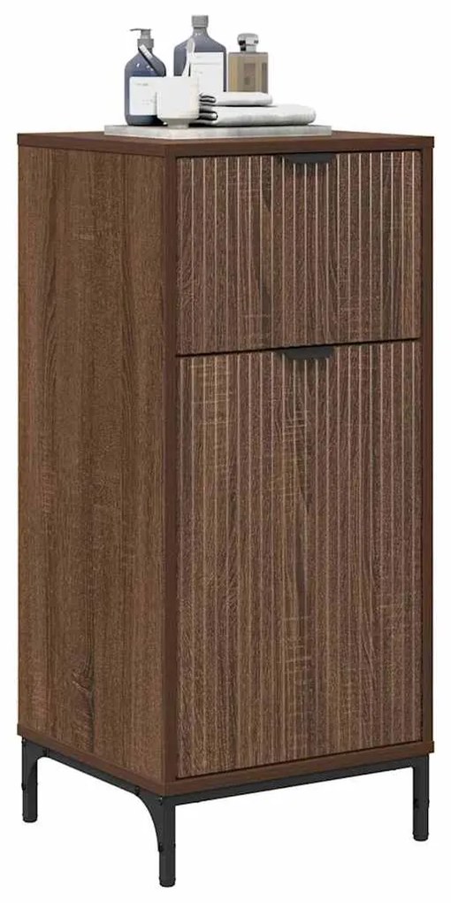 vidaXL Ντουλάπι Μπάνιου Καφέ δρυς 39.5 x 36 x 88 εκ Επεξεργασμένο ξύλο