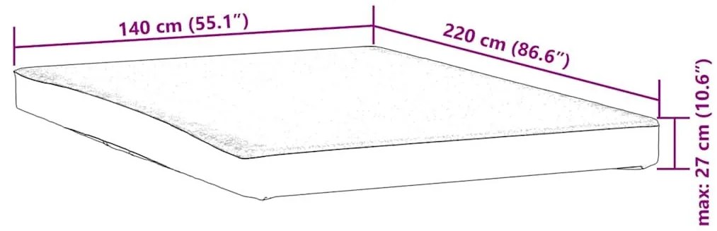 Προστατευτικό στρώματος Λευκό 140x220 εκ. Αδιάβροχο - Λευκό