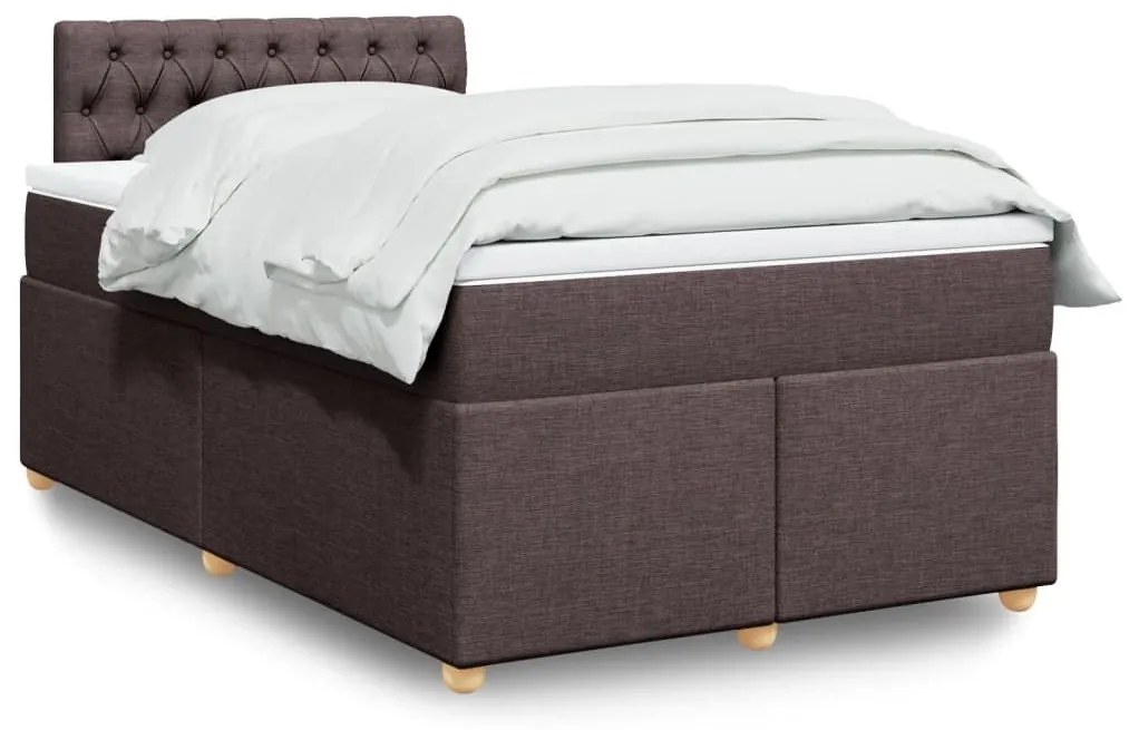 ΚΡΕΒΑΤΙ BOXSPRING ΜΕ ΣΤΡΩΜΑ ΣΚΟΥΡΟ ΚΑΦΕ 120X190 ΕΚ ΥΦΑΣΜΑΤΙΝΟ 3286629