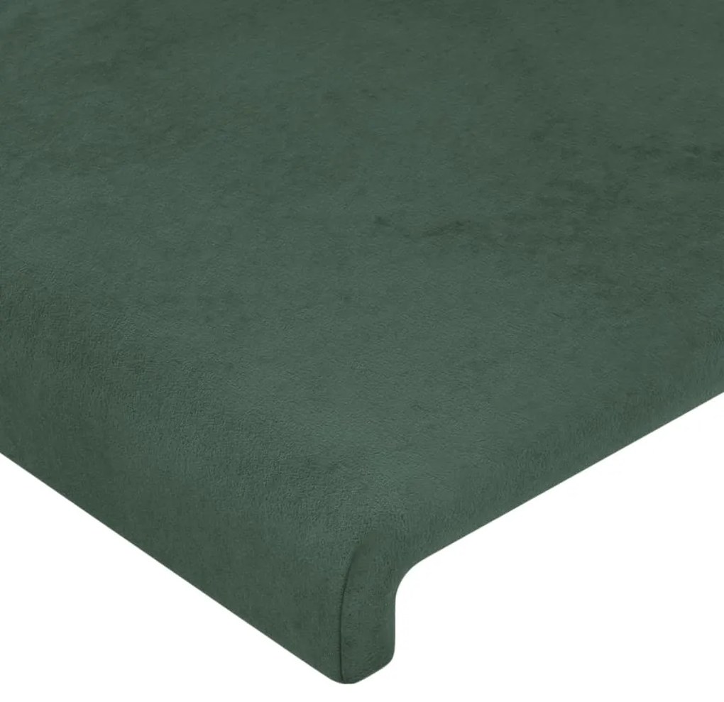 Κεφαλάρι με Πτερύγια Σκ. Πράσινο 93 x 23 x 118/128εκ.Βελούδινο - Πράσινο