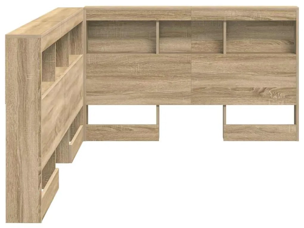 vidaXL Κεφαλάρι Αποθήκης με ράφι Δρύς Sonoma 120 cm Επεξεργασμένο ξύλο