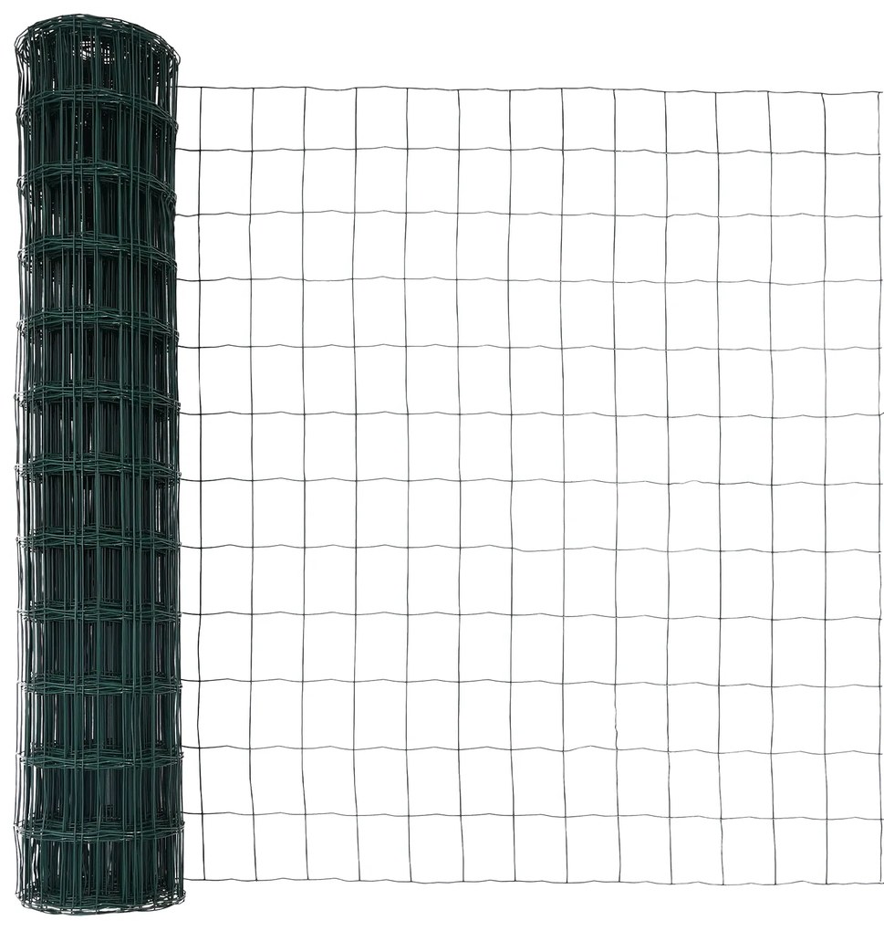 vidaXL Euro Fence με 7 Φραγκοσυκιές 1.2x10 μ Γαλβανισμένο Ατσάλι