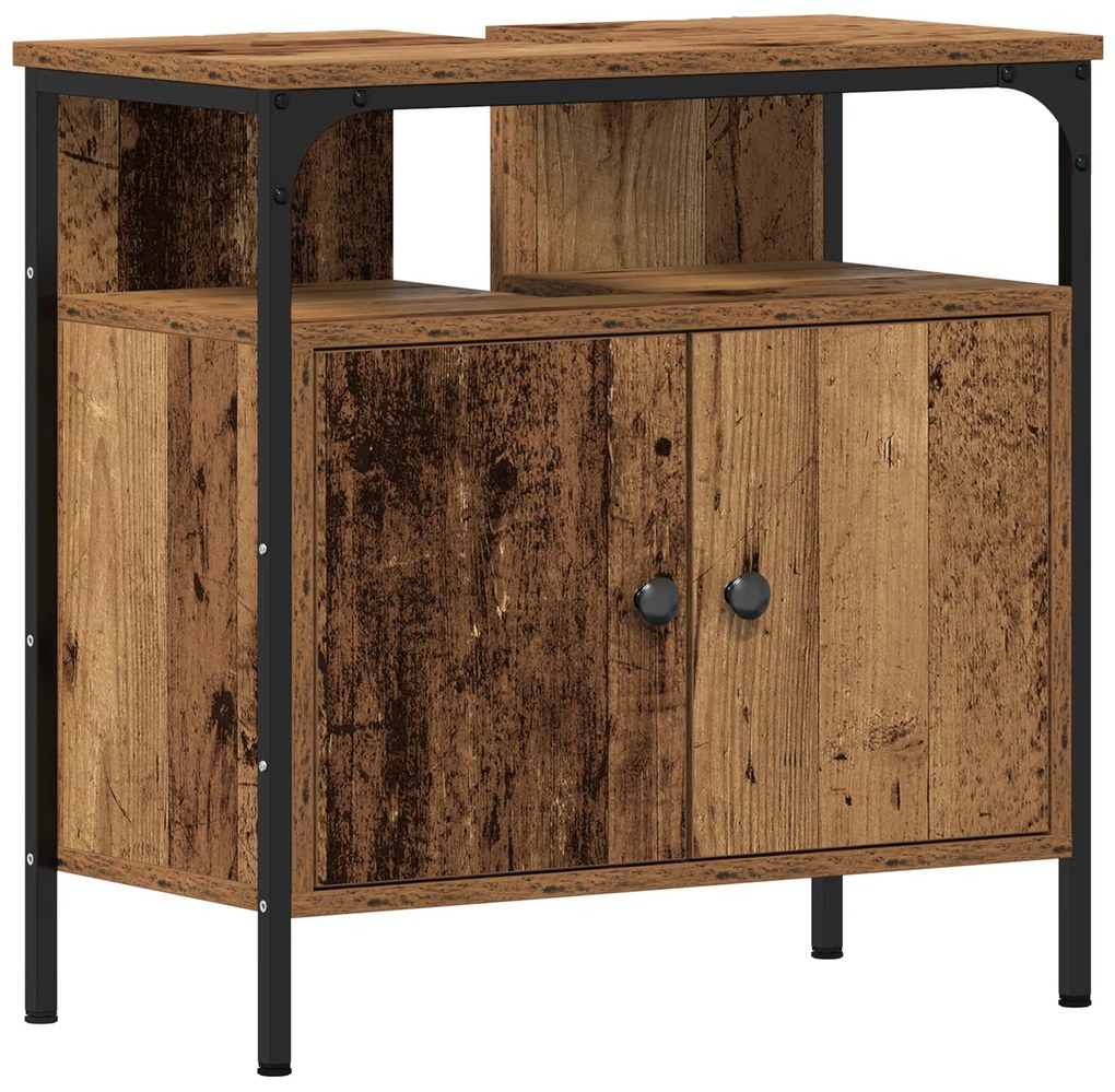 vidaXL Ντουλάπα Washbasin με Ενσωματωμένο Νιπτήρα από Παλιό Ξύλο