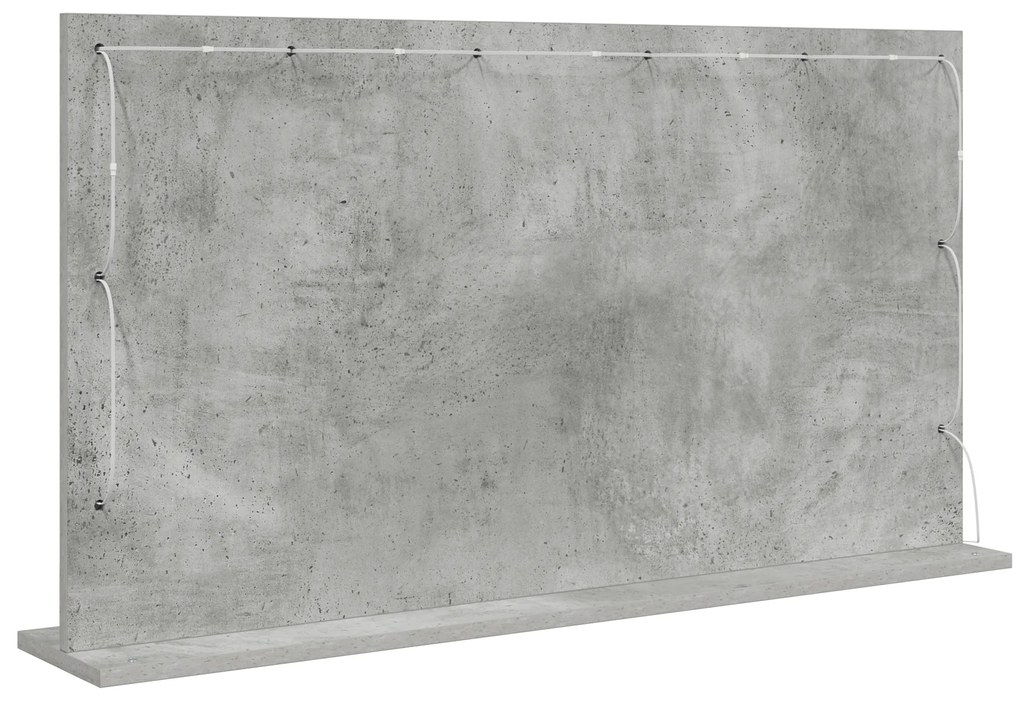 vidaXL Καθρέφτης μακιγιάζ Γκρι τσιμέντο 100 x 55 x 18 εκ Ορθογώνιος