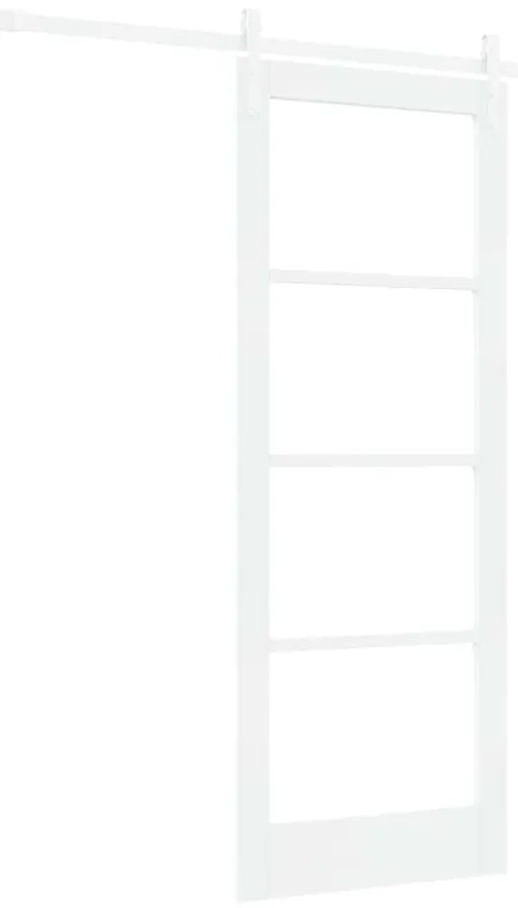 vidaXL Συρόμενη Πόρτα Λευκό 78 x 202 εκ. Μασίφ ξύλο πεύκου