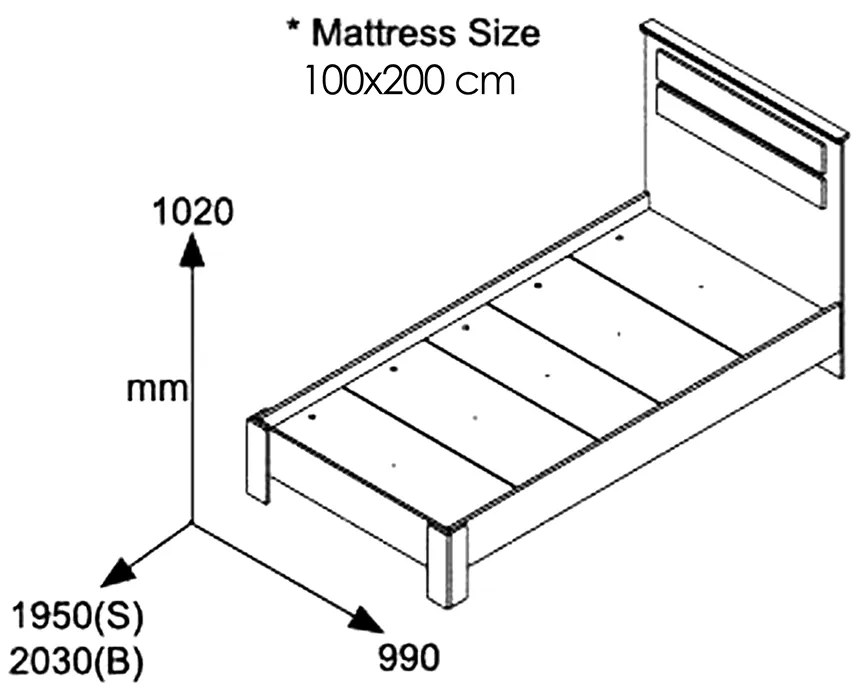 ΚΡΕΒΑΤΙ OLYMPUS PAKOWORLD ΣΕ ΧΡΩΜΑ CASTILLO-TORO 100X200ΕΚ