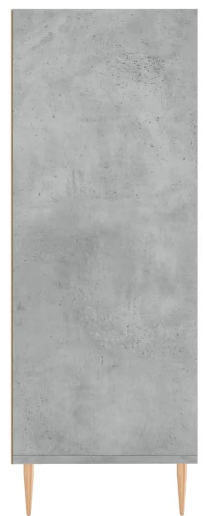 vidaXL Βιβλιοθήκη Γκρι Σκυροδέματος 69,5 x 32,5 x 90 εκ. Επεξεργ. Ξύλο