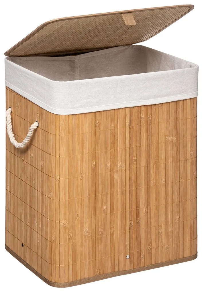 Καλάθι για τα Ρούχα 5five Simply Smart Bamboo 50 x 41.5 x 30 cm Λευκό