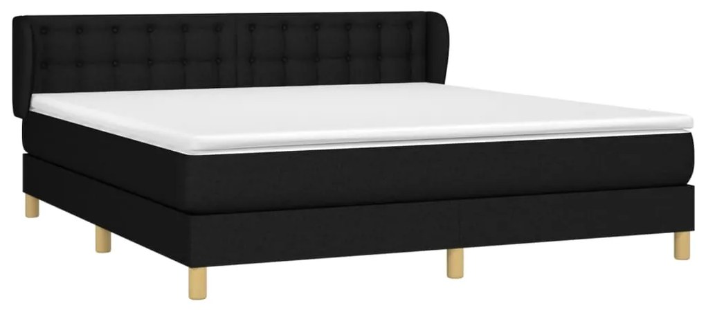 ΚΡΕΒΑΤΙ BOXSPRING ΜΕ ΣΤΡΩΜΑ ΜΑΥΡΟ 180X200 ΕΚ. ΥΦΑΣΜΑΤΙΝΟ 3127143