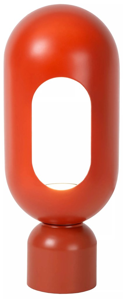 Φωτιστικό Επιτραπέζιο Lucide 05549-01-55 BARRIS Κεραμιδί (Terra)|Μαύρο Ματ (Black Mat)