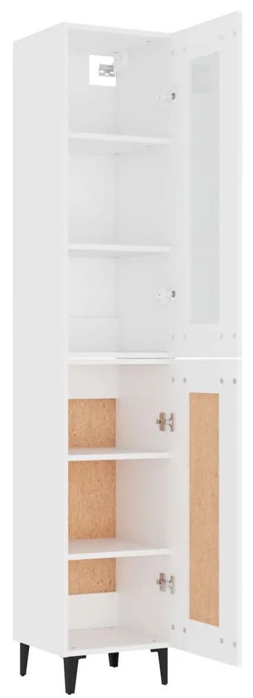 vidaXL Ντουλάπι Λευκός 34,5 x 34 x 180 εκ. από Επεξεργασμένο Ξύλο