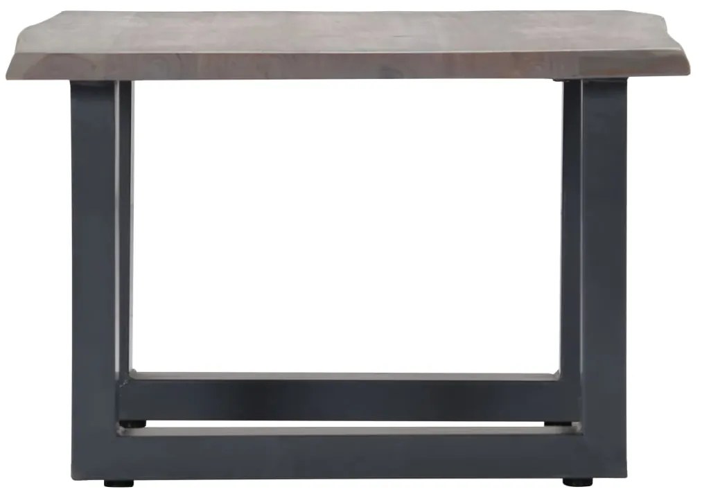 vidaXL Τραπεζάκι Σαλονιού Live Edge Γκρι 60x60x40 εκ. Ξύλο Ακακίας