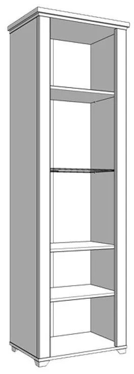 Βιτρίνα Valencia 1K VS1 Λευκό - Artisan Oak - Λευκό Μάτ 61x41x195 εκ. 61x41x195 εκ.