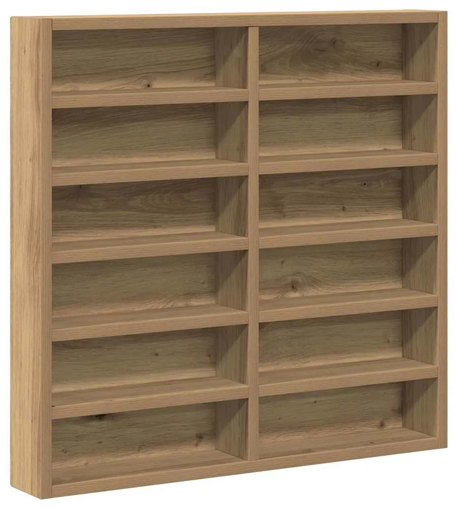 vidaXL Βιτρίνα με ράφι Επιτοίχιο Άλλο artisan δρυς 60 x 8.5 x 58 εκ
