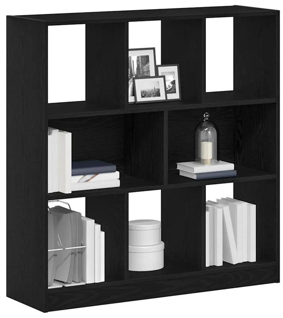 vidaXL Ντουλάπι βιβλίων Μαύρη βελανιδιά 97,5x29,5x100 cm