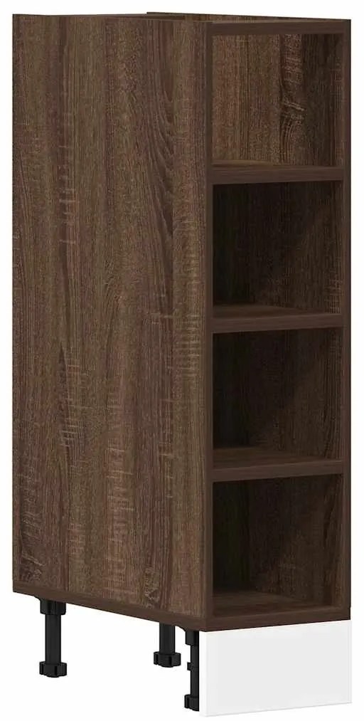 vidaXL Ντουλάπι Δαπέδου Riga Καφέ Δρυς 20x44,5x81,5 εκ. Μοριοσανίδα