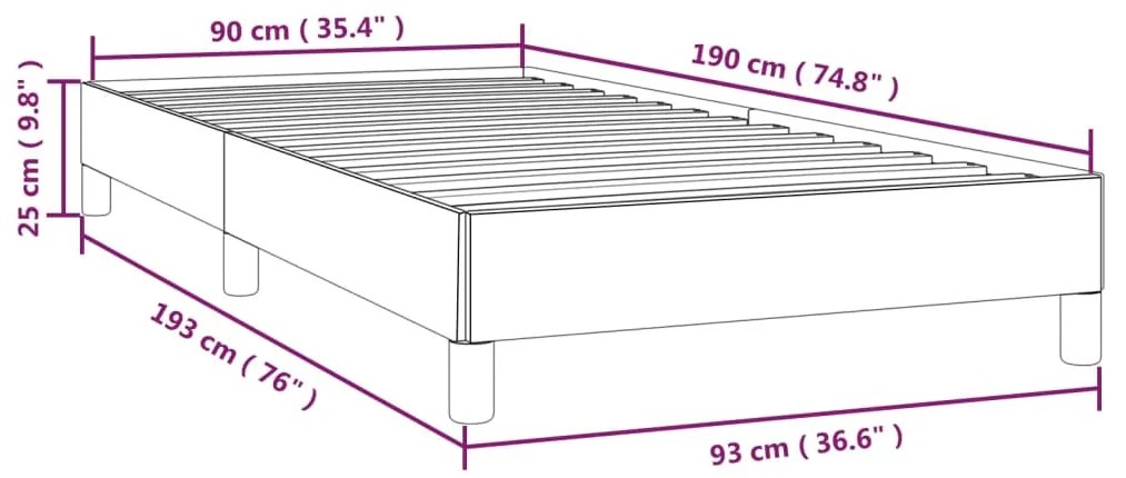 ΠΛΑΙΣΙΟ ΚΡΕΒΑΤΙΟΥ ΚΡΕΜ 90X190 ΕΚ. ΑΠΟ ΣΥΝΘΕΤΙΚΟ ΔΕΡΜΑ 346876