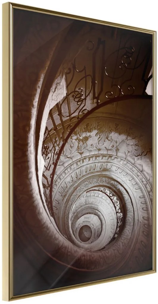 Αφίσα - Winding Staircase - 20x30 - Χρυσό - Χωρίς πασπαρτού