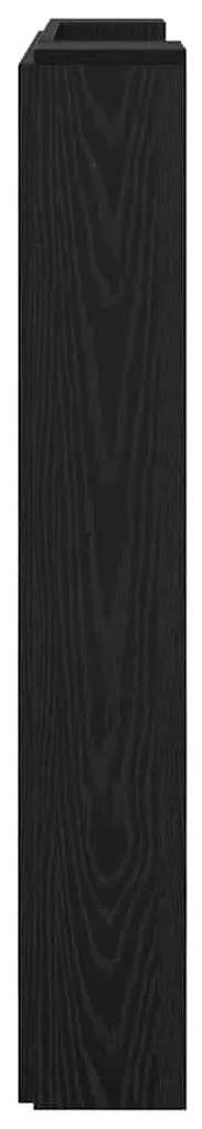 vidaXL Κεφαλάρι Μαύρη Οξυά 100 x 15 x 103,5 εκ. Επεξεργασμένο ξύλο