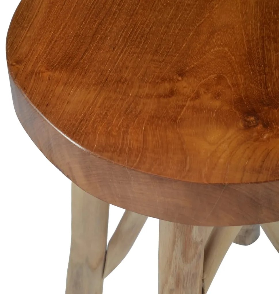 vidaXL Σκαμπό Καφέ από Ξύλο Teak