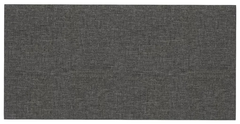Πάνελ Τοίχου 12 τεμ. Σκούρο Γκρι 30 x 15 εκ. 0,54 μ² Υφασμάτινα - Γκρι