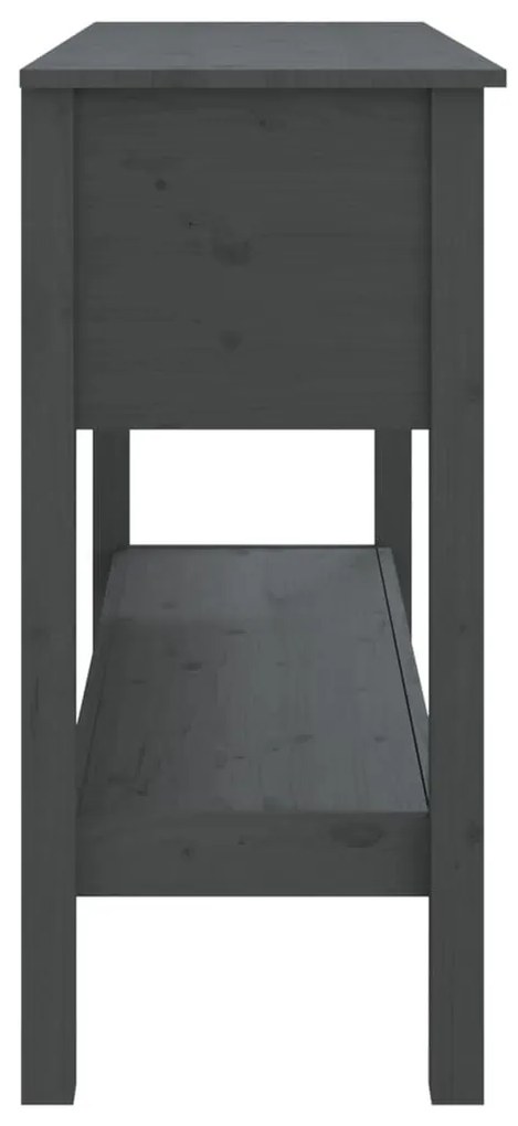Τραπέζι Κονσόλα Γκρι 100 x 35 x 75 εκ. από Μασίφ Ξύλο Πεύκου - Γκρι