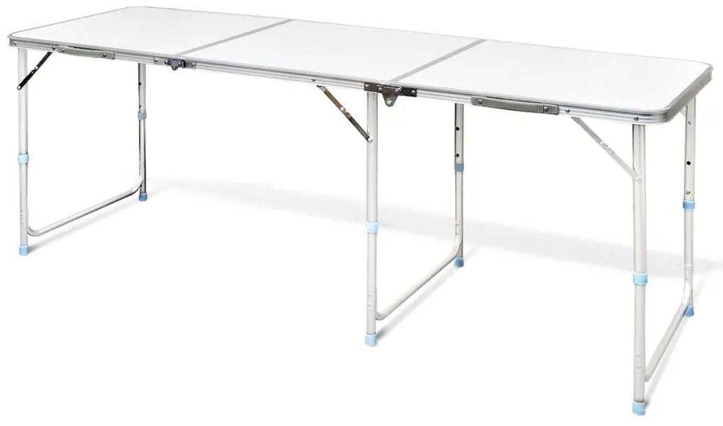 Τραπέζι Camping Πτυσσόμενο Ρυθμιζόμενου Ύψους 180 x 60 εκ. Αλουμινίου