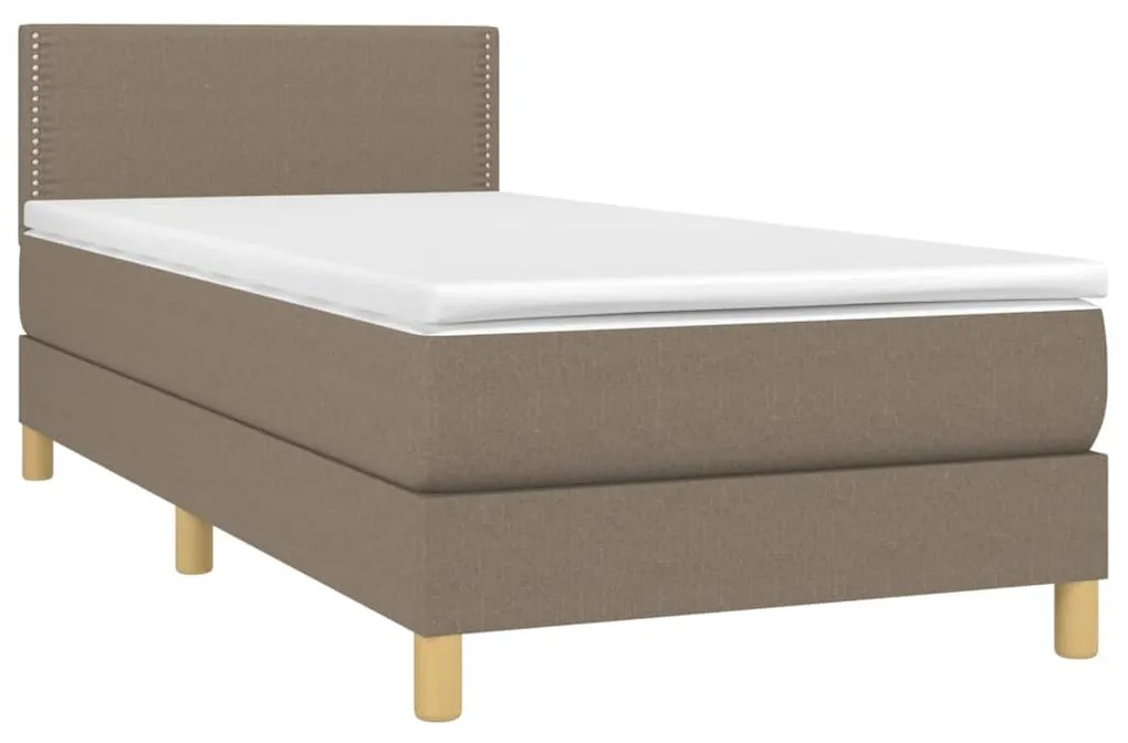 ΚΡΕΒΑΤΙ BOXSPRING ΜΕ ΣΤΡΩΜΑ TAUPE 80X200 ΕΚ. ΥΦΑΣΜΑΤΙΝΟ 3140493