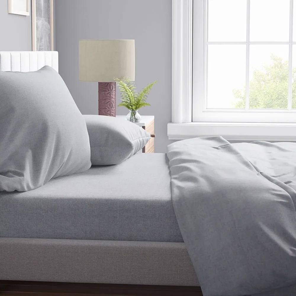 Σεντόνι Μελανζέ 03 Grey DimCol Υπέρδιπλo Cotton-Polyester