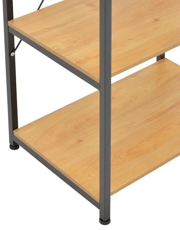 Ραφιέρα επιδαπέδια Depo μέταλλο μαύρο-mdf oak 60x40x120 εκ. 60x40x120 εκ.