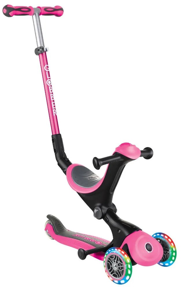 Globber Scooter Go Up Deluxe Lights Deep Pink