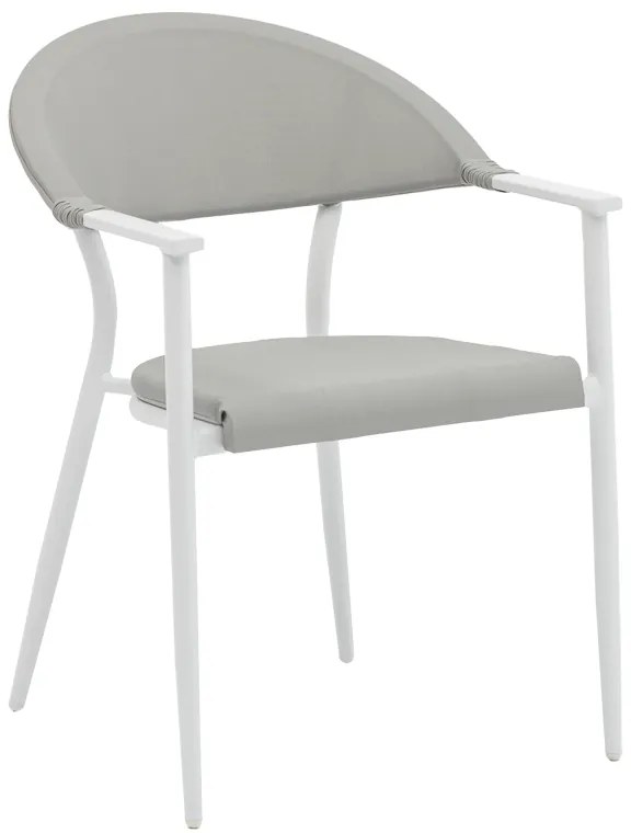 Τραπεζαρία Kliton-Pino σετ 5τεμ pakoworld αλουμίνιο σε λευκή απόχρωση 150x80x74εκ