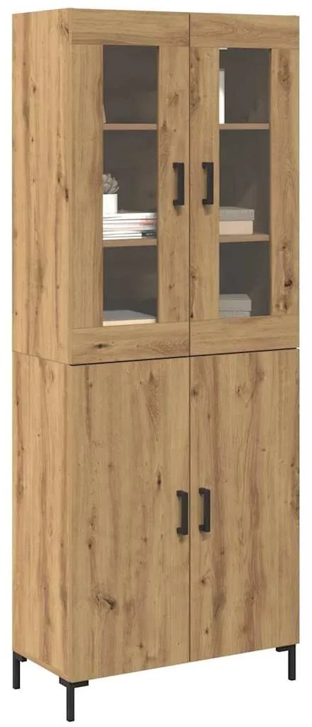 vidaXL Highboard Επιτοίχιο 2 pcs artisan δρυς 69.5 x 34 x 180 εκ.